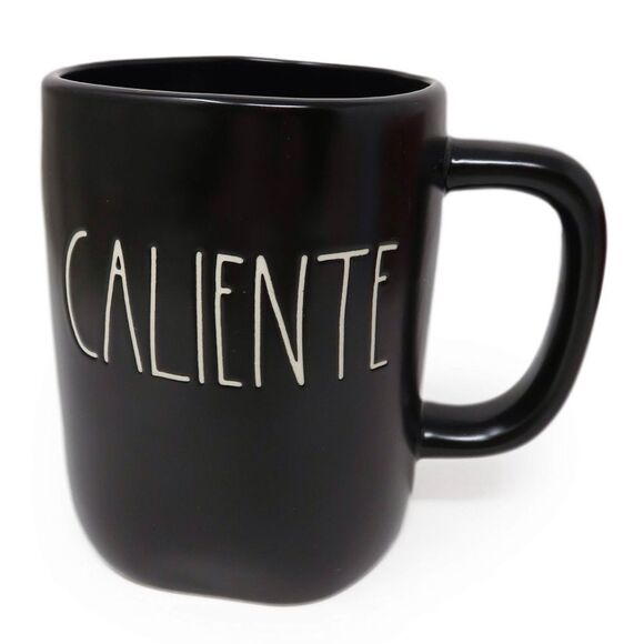Rae Dunn Artisan Collection by Magenta Black White Lettering Caliente Coffee Mug - Picture 1 of 15